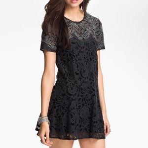 Free People Black Lace Midi Dress
